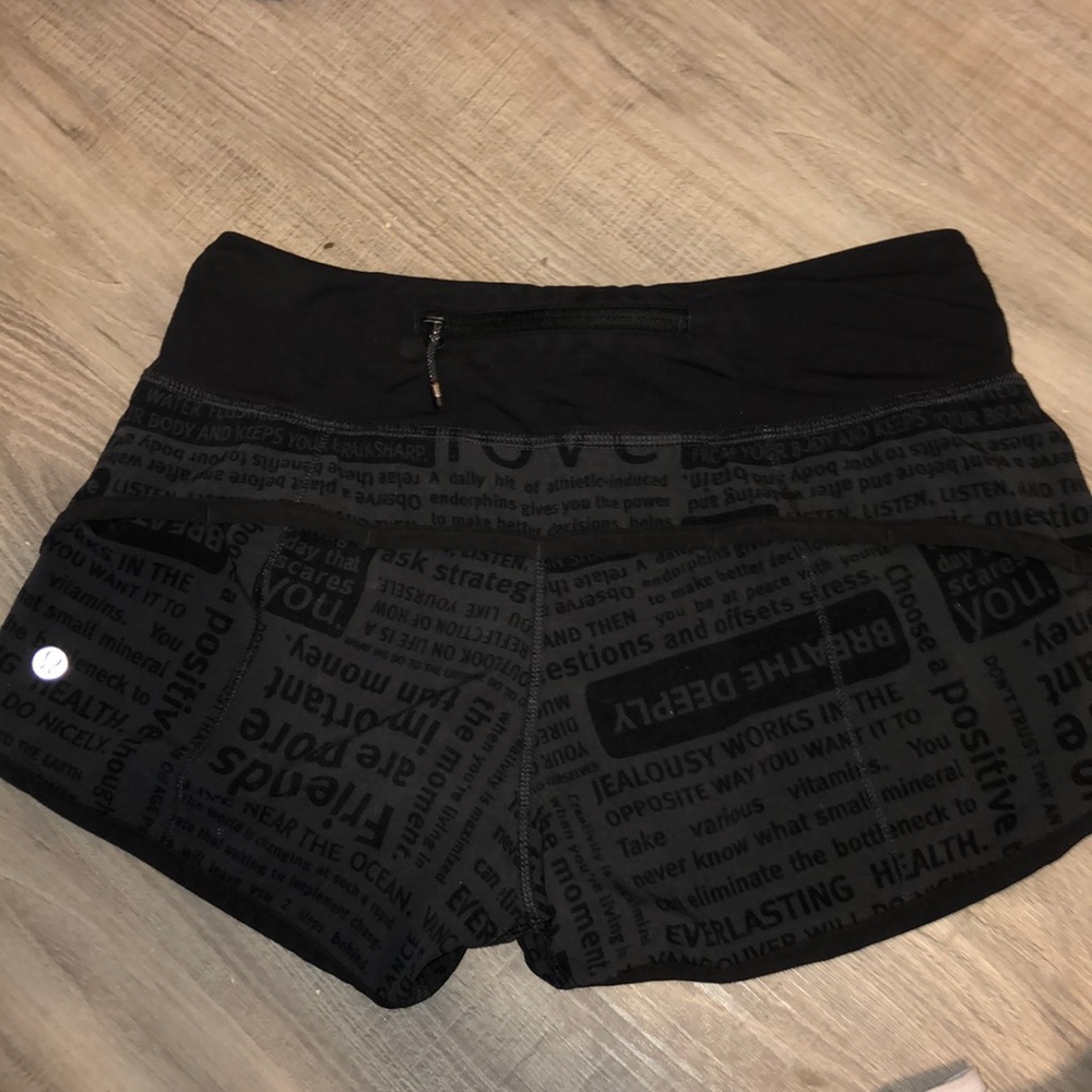 Size 2 lululemon speed shorts